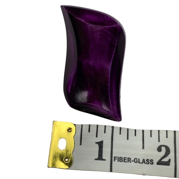 Gorgeous Deep Purple Ring Unique Shape Measurements in Photos Size 6.5 - Picture 5 of 5